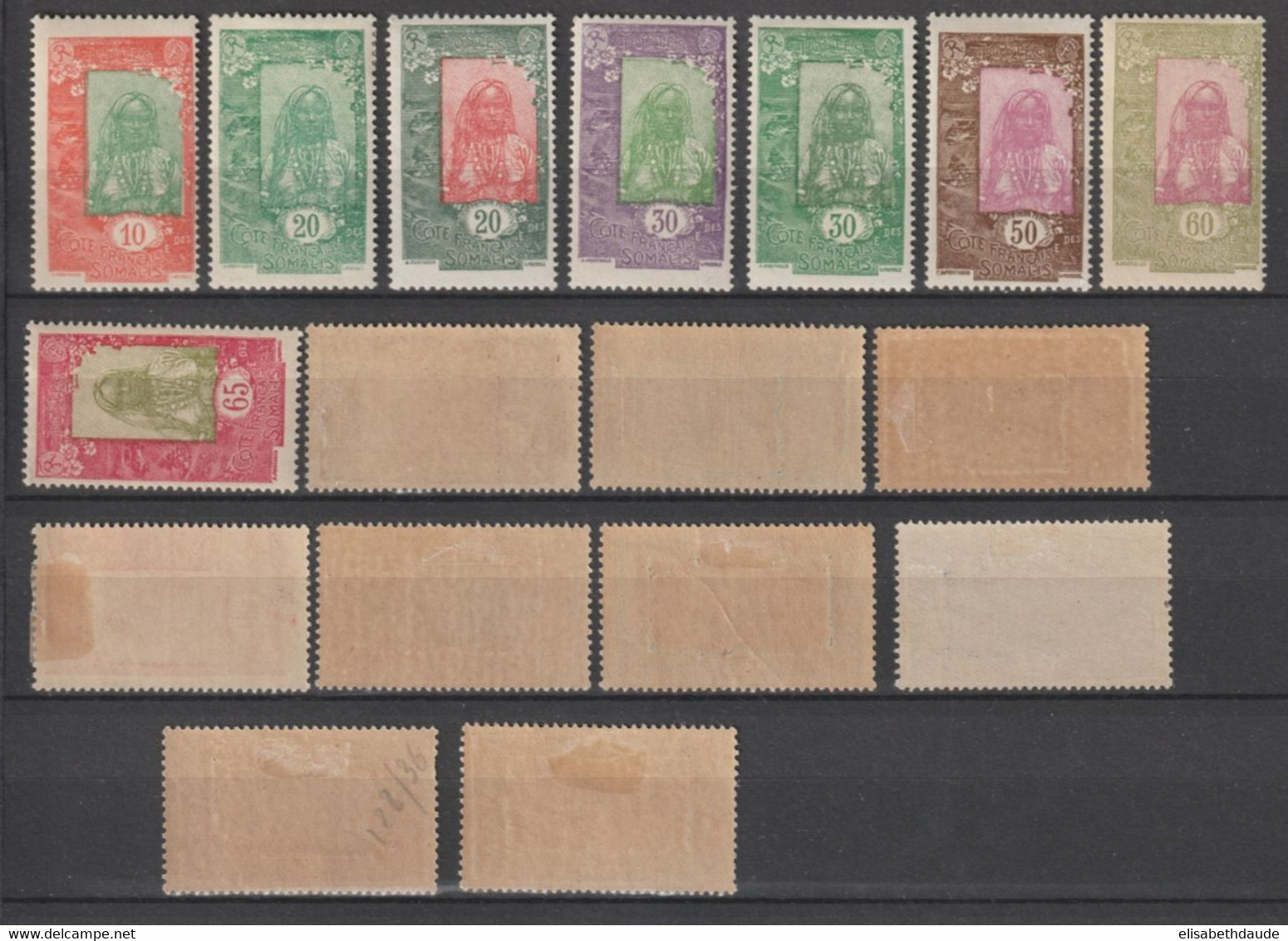 SOMALIS - 1925 - SERIE COMPLETE YVERT N° 122/136 * MH - COTE = 72.5 EUR. - Ongebruikt