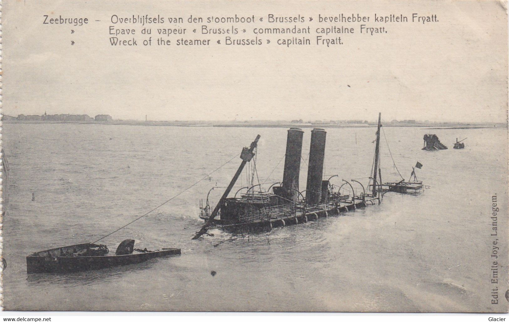 Zeebrugge - Overblijfsels Van Den Stoomboot "Brussels ", Bevelhebber Kapitein Fryatt - Zeebrugge