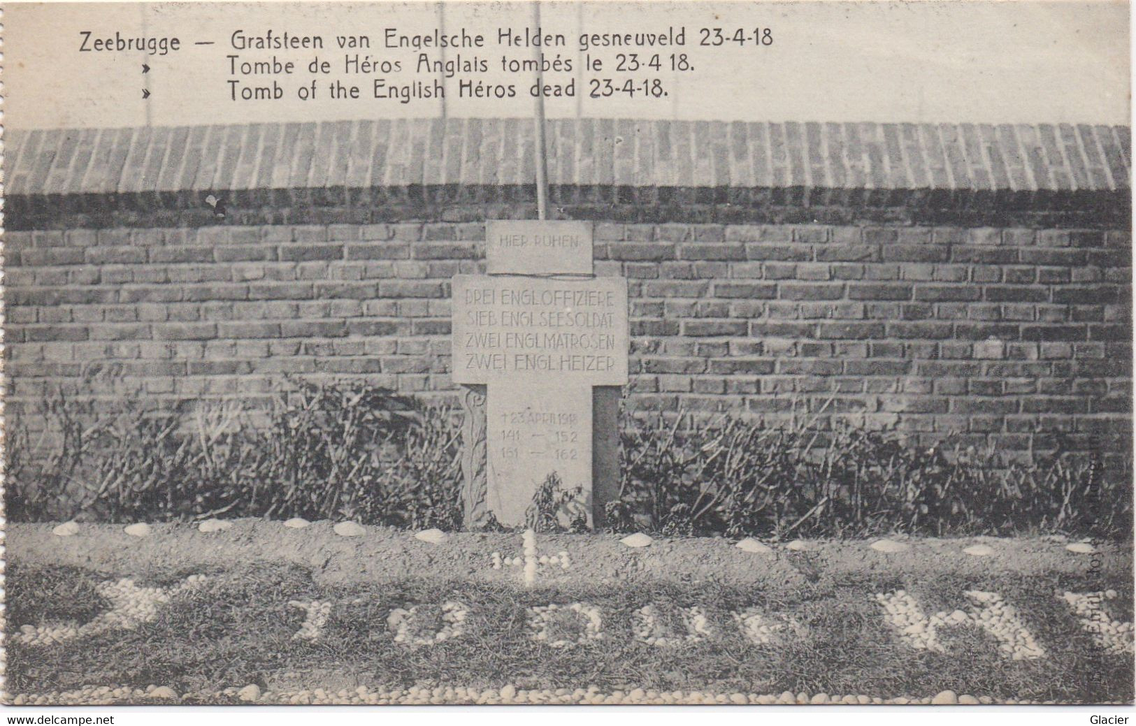 Zeebrugge - Grafsteen Van Engelse Helden Gesneuveld 23-4-18 - Tomb Of The English Héros - Zeebrugge