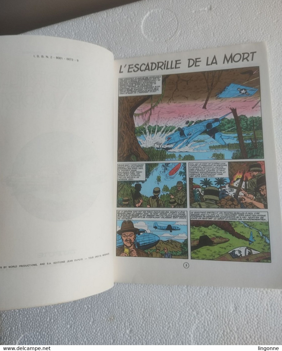 1976 LES AVENTURES DE BUCK DANNY N°35  L'ESCADRILLE DE LA MORT DUPUIS - Buck Danny