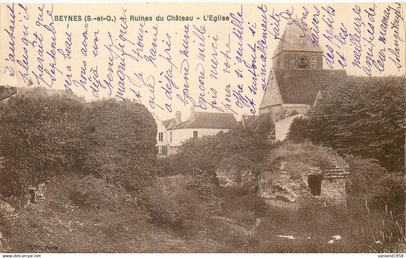 BEYNES-ruines Du Château,l'église - Beynes