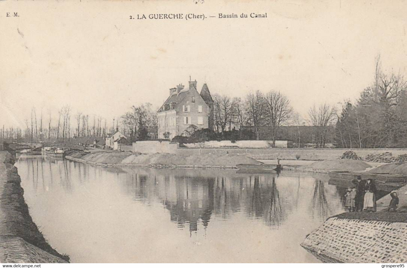 LA GUERCHE BASSIN DU CANAL 1910 - La Guerche Sur L'Aubois