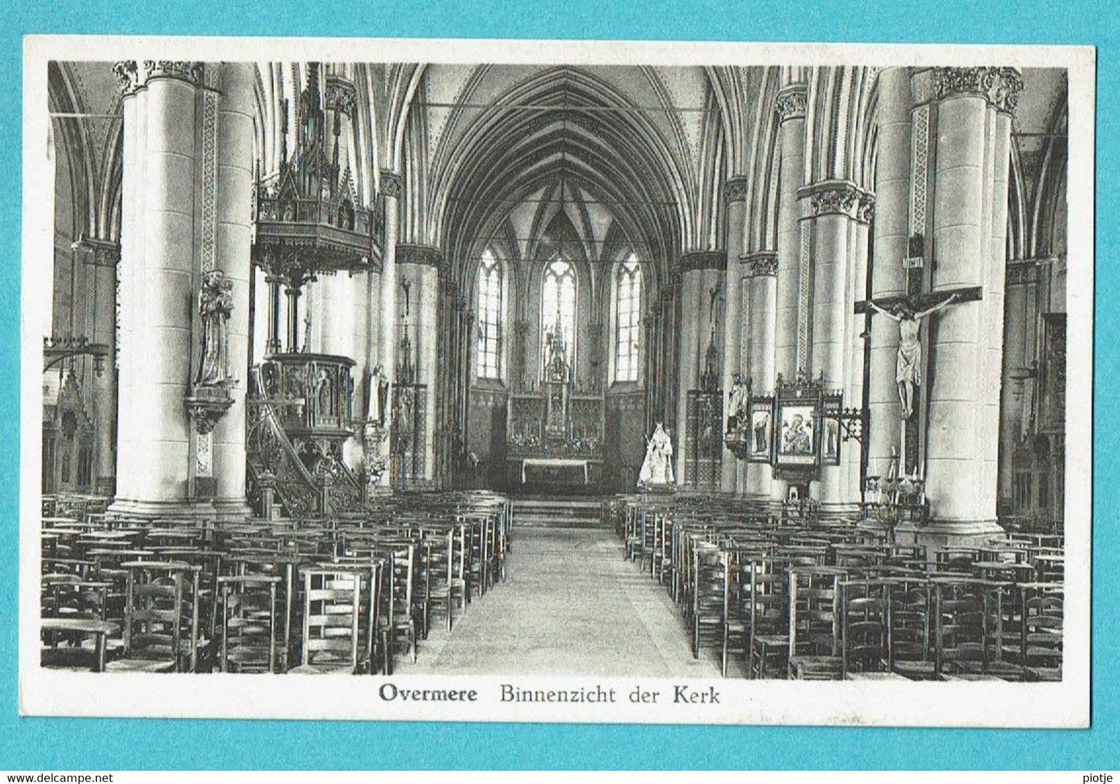 * Overmere - Overmeire (Berlare - Oost Vlaanderen) * (Uitg D'Hooge - Suy) Binnenzicht Der Kerk, Intérieur De L'église - Berlare