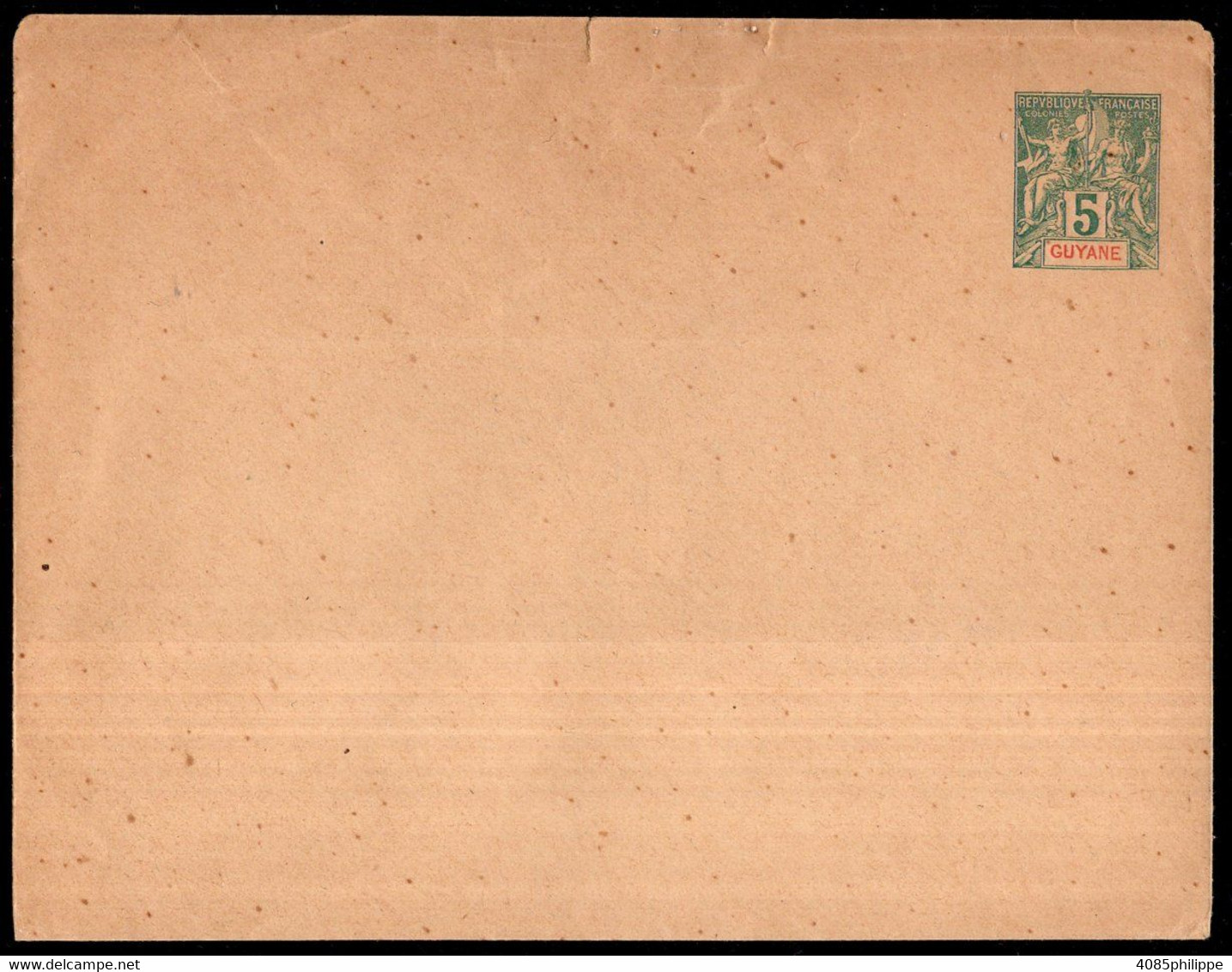 GUYANE Entier Postal  5c Vert 152 X 117 - Covers & Documents