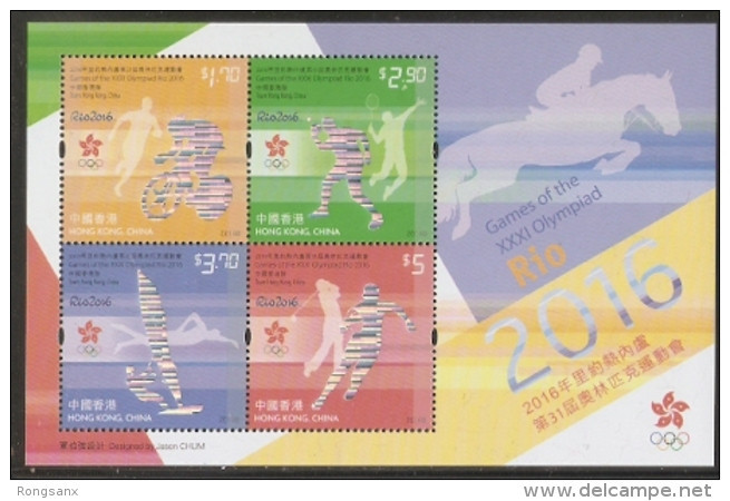 2016 HONG KONG RIO OLYMPIC GAME MS OF 4V - Nuevos