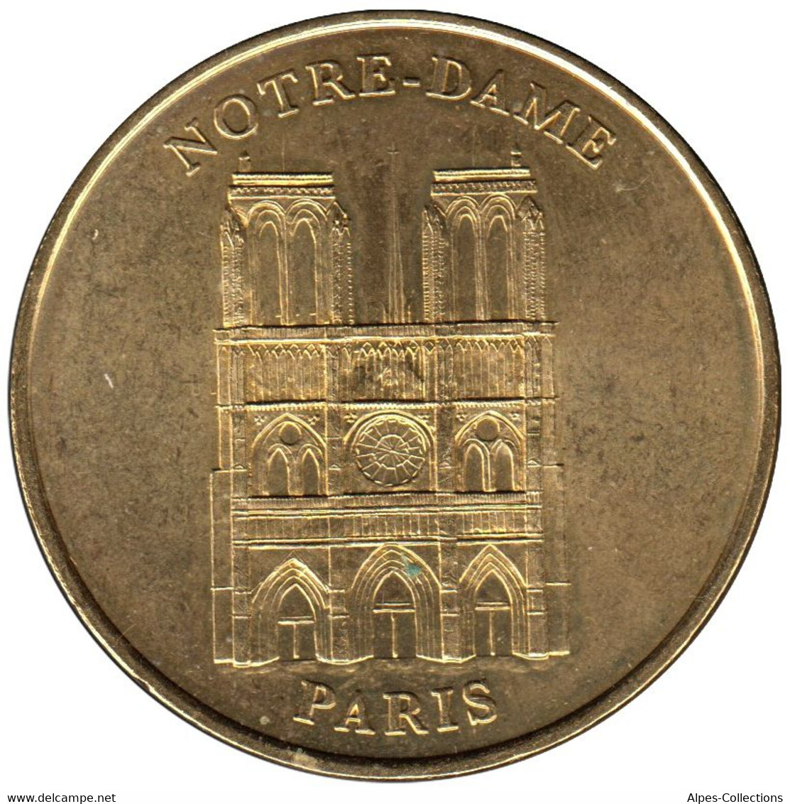 75-0239 - JETON TOURISTIQUE MDP - Paris - Notre-Dame Façade Face Simple - 1998.2 - Non-datés