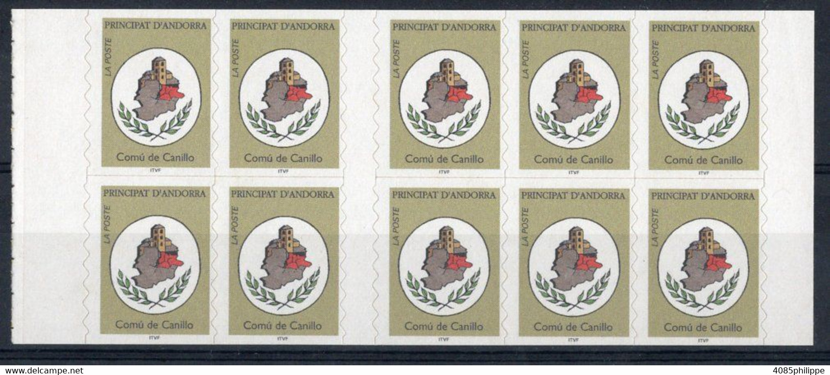 Andorre Français Carnet N°6 De 10 Timbres-Poste N°478  TB Cote 22,00€ - Carnets