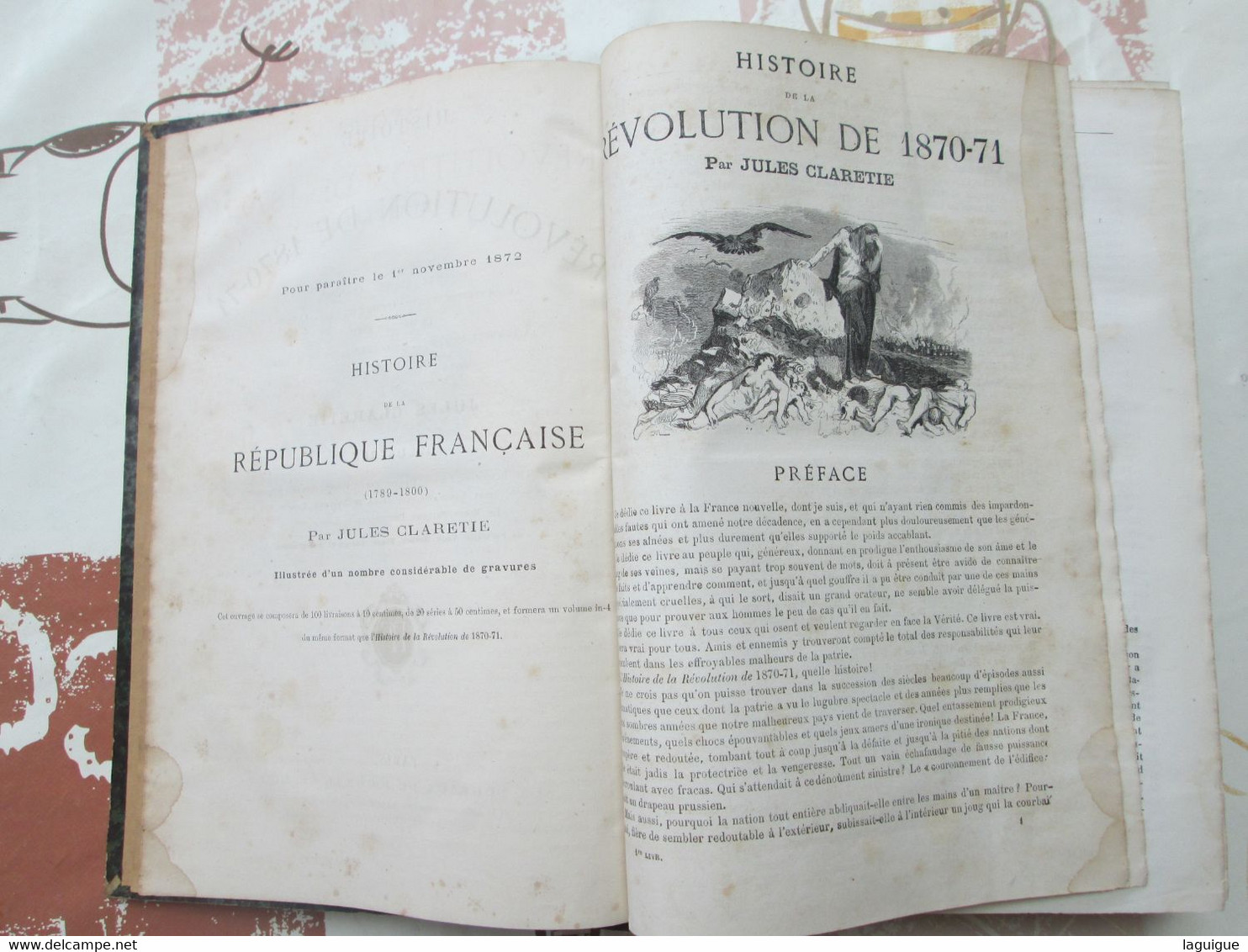 LIVRE ANCIEN HISTOIRE DE LA ROLUTION DE 1870-1871 DE CLARETIE XIXe SIECLE - 1801-1900