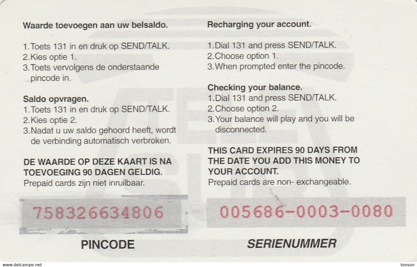 Surinam, $10, GSM, Prepaid Card, Flower, 2 Scans. - Suriname