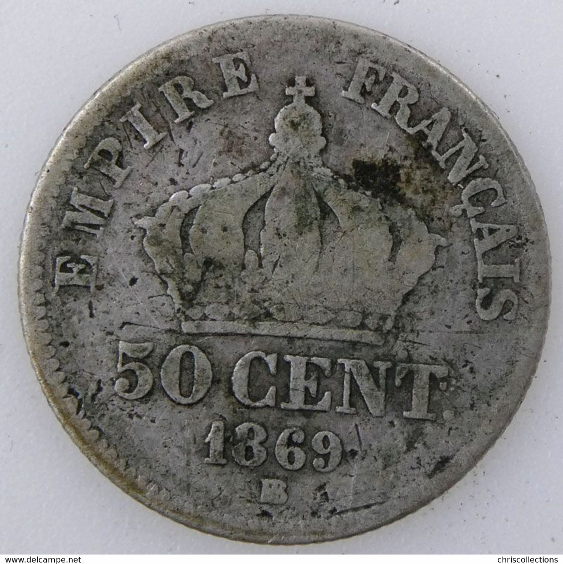 FRANCE - NAPOLEON III - 50 Cents 1869BB - B+ - Gad. : 417 - 50 Centimes