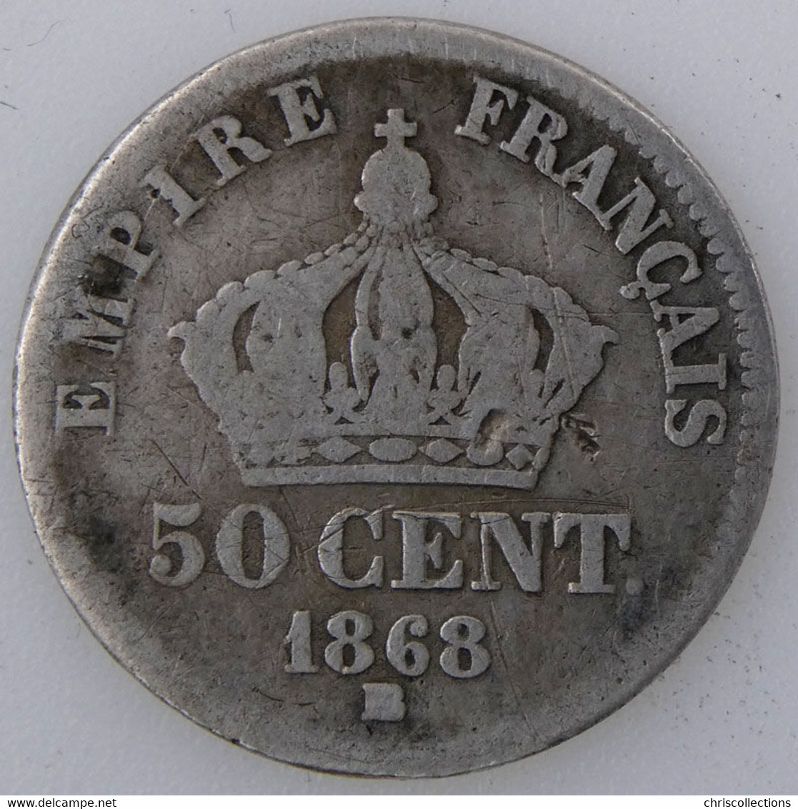 FRANCE - NAPOLEON III - 50 Centimes 1868BB - B+/TB - Gad. : 417 - 50 Centimes