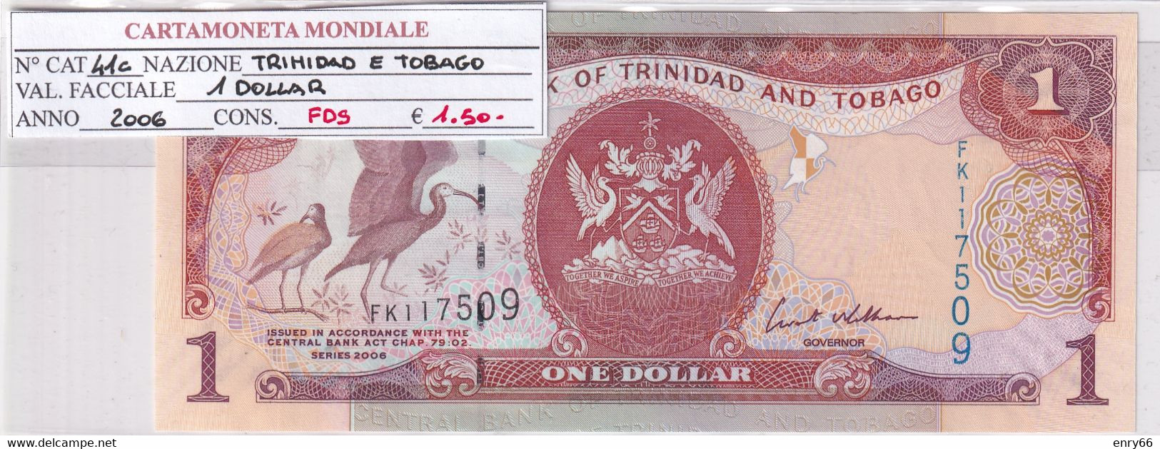 TRINIDAD E TOBAGO 1 DOLLAR 2006 P 41C - Trinidad & Tobago