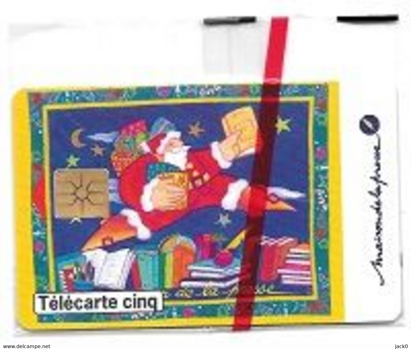 Télécarte  N S B  5 U, Père  Noël, MAISON  DE  LA  PRESSE, GN 189, 21 000 Ex, 10 / 95 - Privées