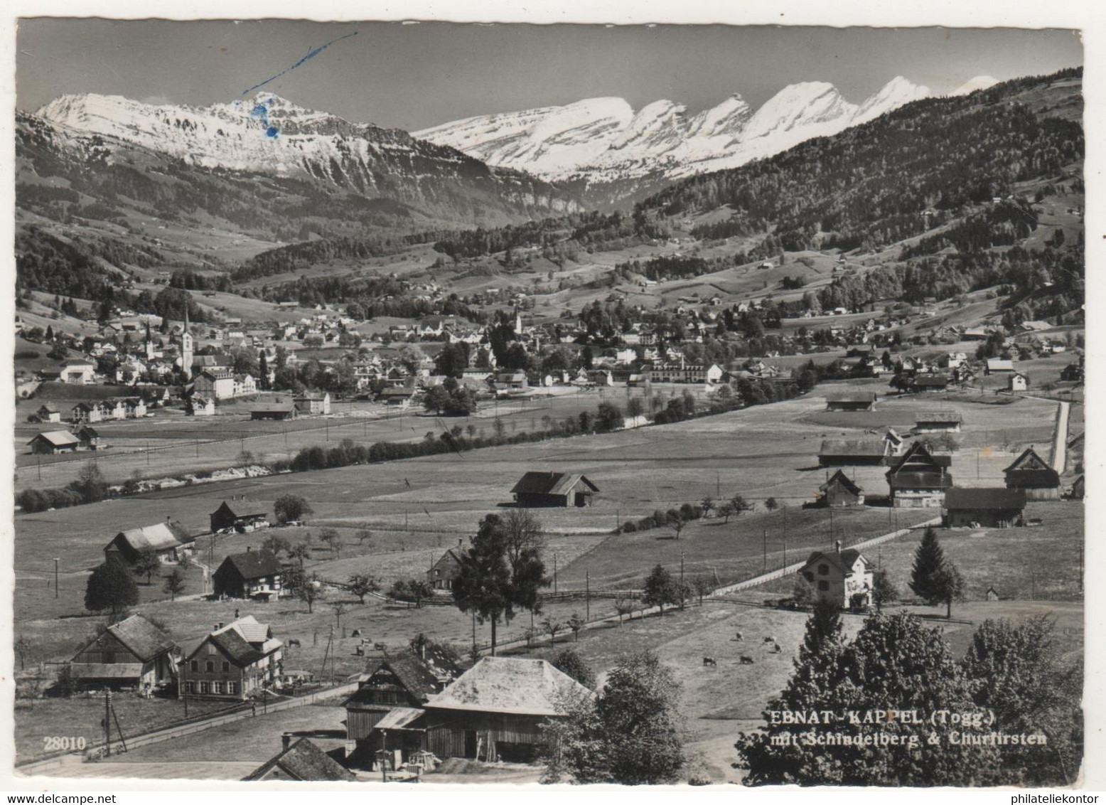 Ansichtskarte Ebnat-Kappel (Toggenburg) Mit Schindelberg + Churfirsten 1962 - Ebnat-Kappel