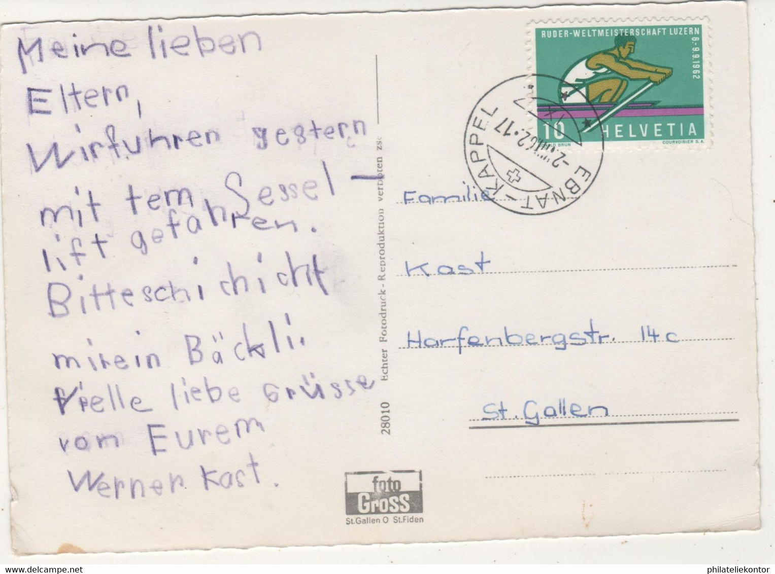 Ansichtskarte Ebnat-Kappel (Toggenburg) Mit Schindelberg + Churfirsten 1962 - Ebnat-Kappel