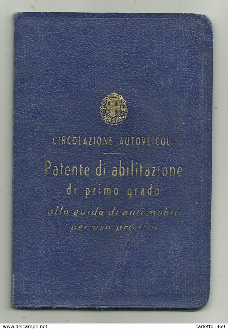 PATENTE DI ABILITAZIONE DI 1 GRADO FIRENZE 1920 - Historical Documents