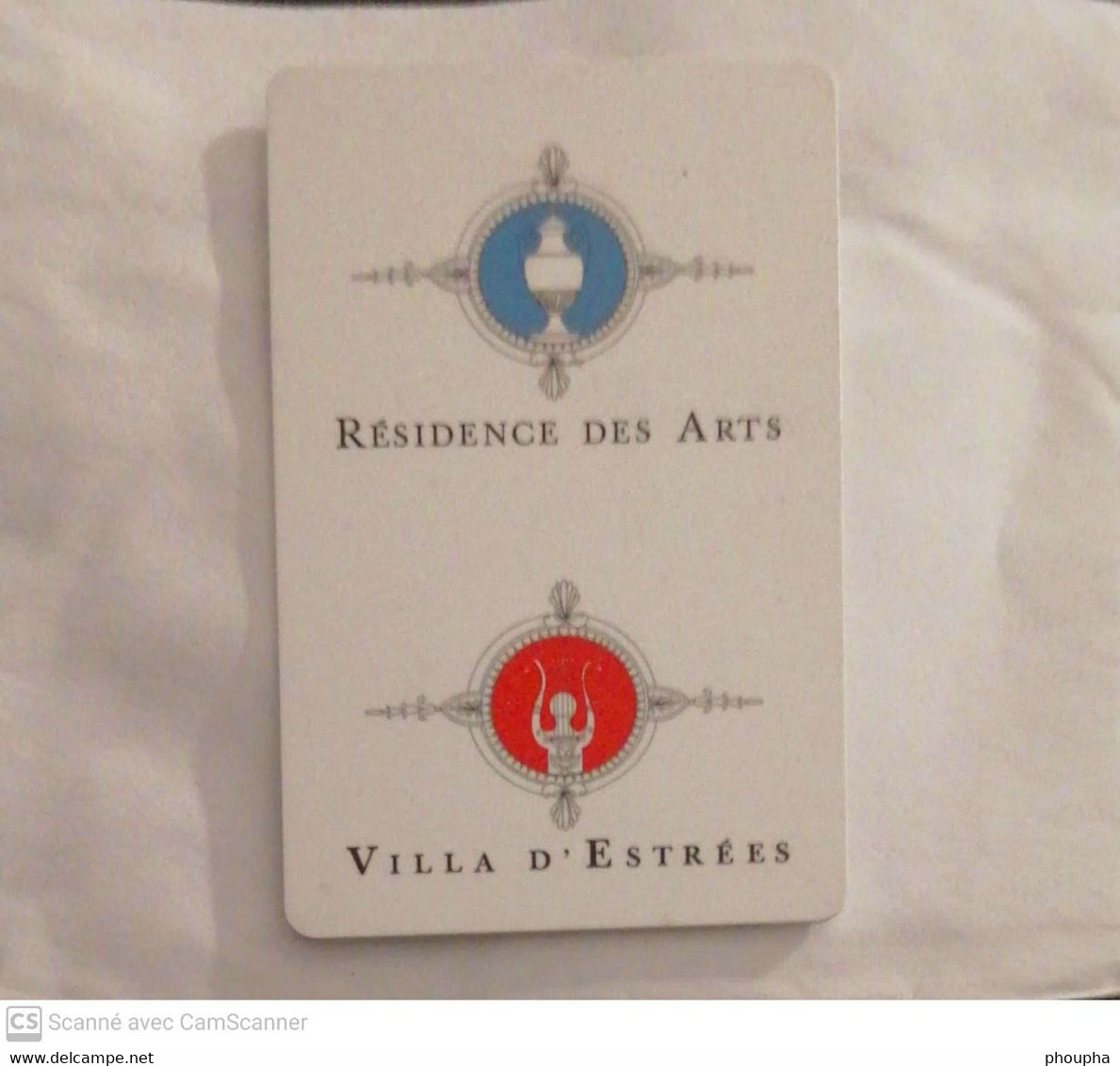 Clé D'd'hotel : Résidence Des Arts, Villa D'estrees - Hotel Key Cards