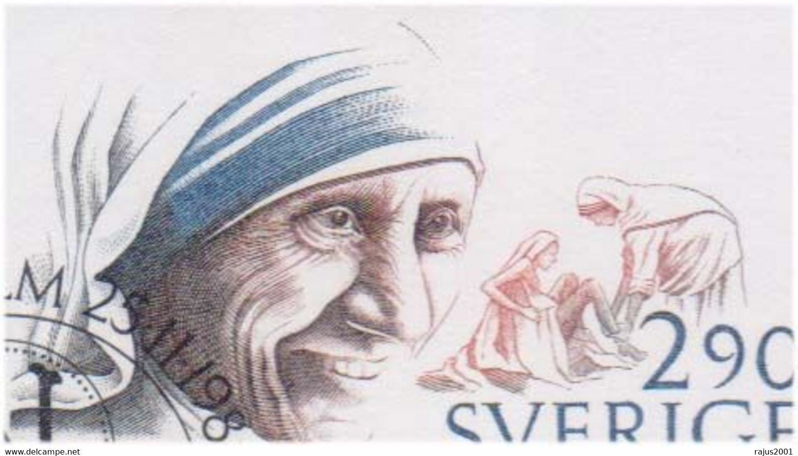 Mother Teresa, Nobel Prize, Christianity, Religion, King Martin Luther, Bertha, Famous Men & Women Sweden FDC 1986 - Madre Teresa