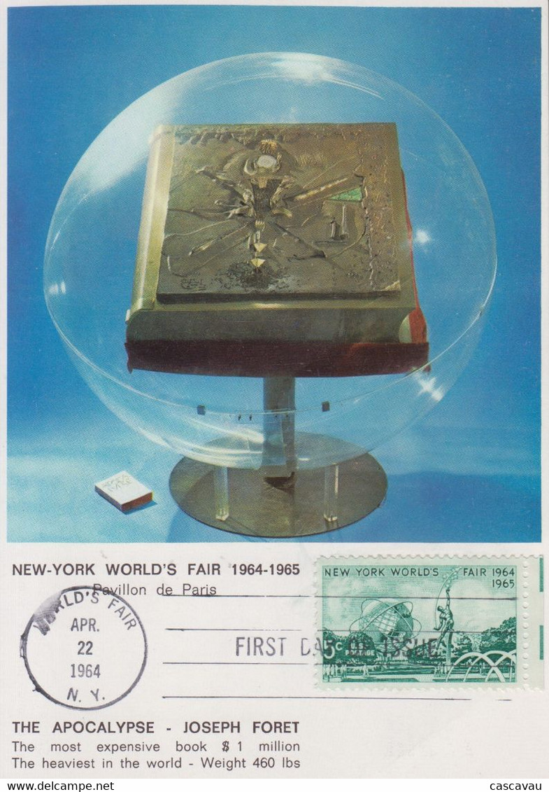 Carte Maximum  1er  Jour   U.S.A     NEW - YORK   WORLD' FAIR    1964 - Maximumkarten (MC)