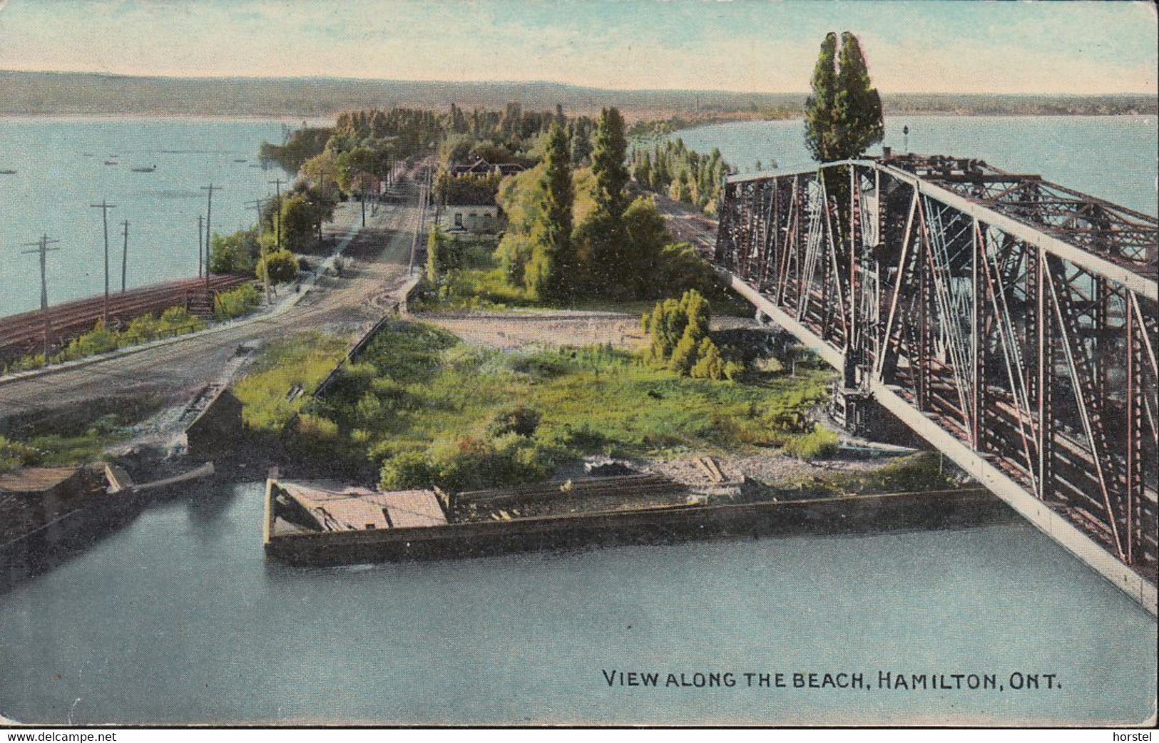 Canada - Hamilton - Street View Along The Beach - Railway Bridge ( Old Photo) - Hamilton