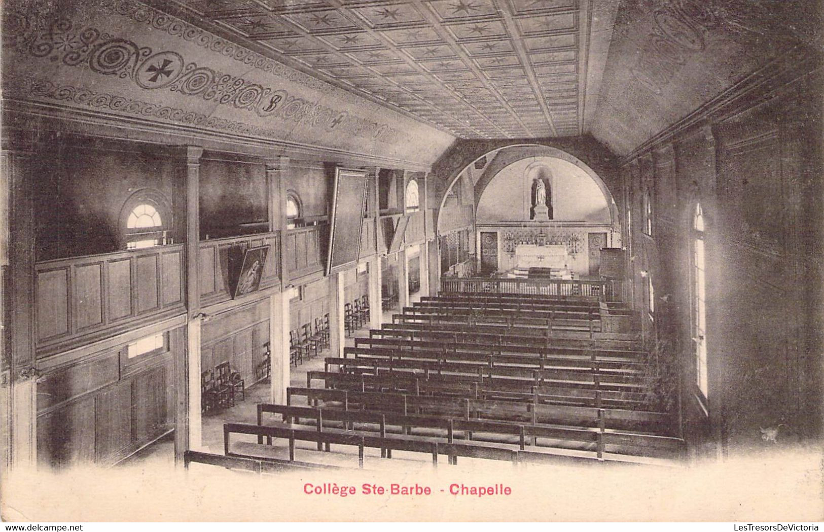 CPA France - Paris - Collège Ste Barbe - Chapelle - Oblitérée 1923 - A. Breger Frères - Nef - Banc - Sculpture - Vierge - Autres & Non Classés