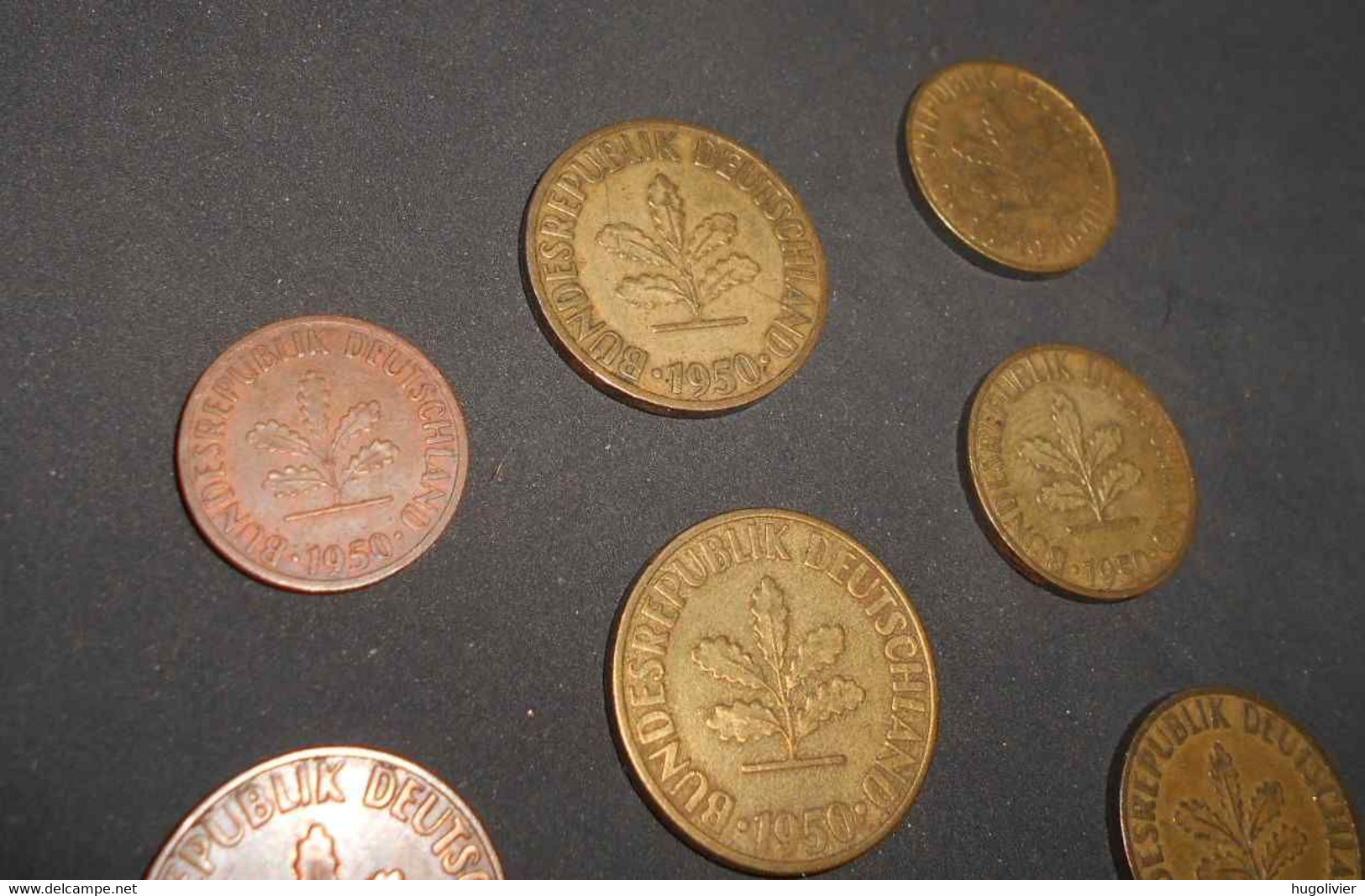 Lot De 10 Monnaies 1 2 5 10 Pfennig Années 50 60 Et 1970 Bundes Republik Deutschland - Colecciones