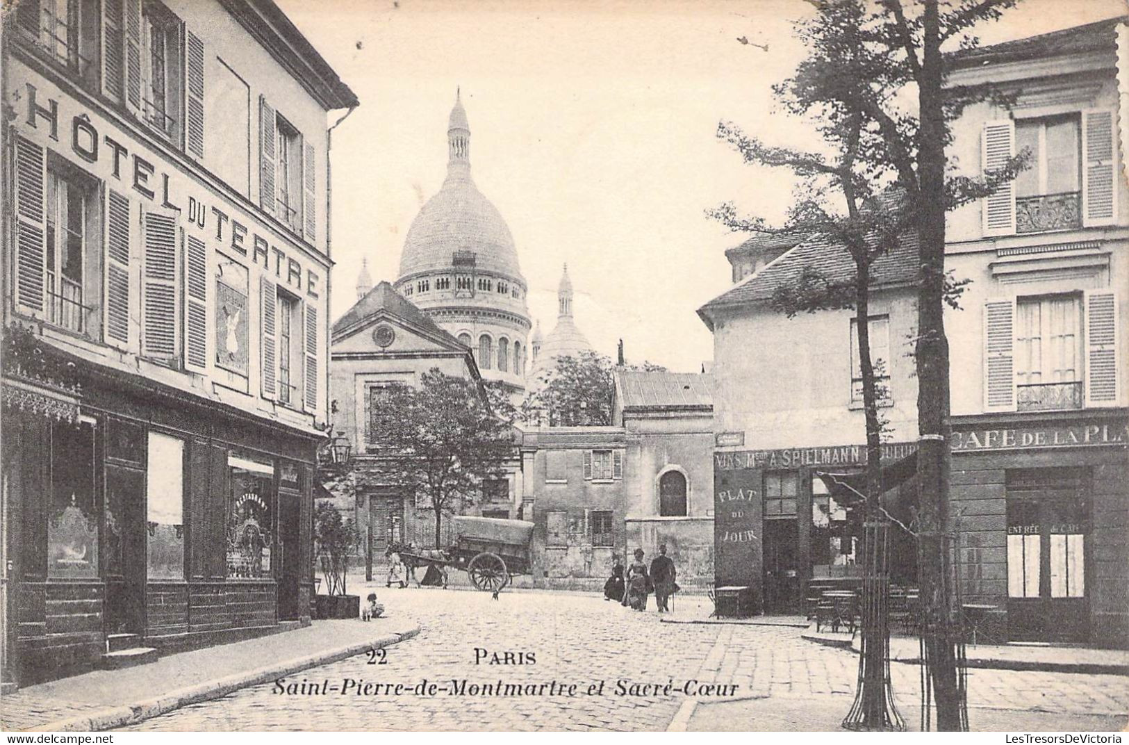 CPA France - Paris - Saint Pierre De Montmartre Et Sacré Coeur - Hôtel Du Tertre - Oblitérée 1904 Mons - Sacré-Coeur