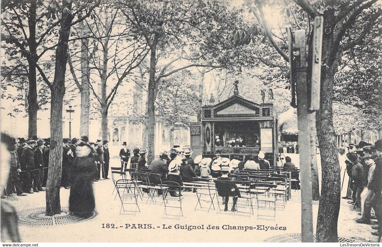 CPA France - Paris - Le Guignol Des Champs Elysées - Dos Non Divisée - Théâtre De Marionnettes - Animée - Autres & Non Classés