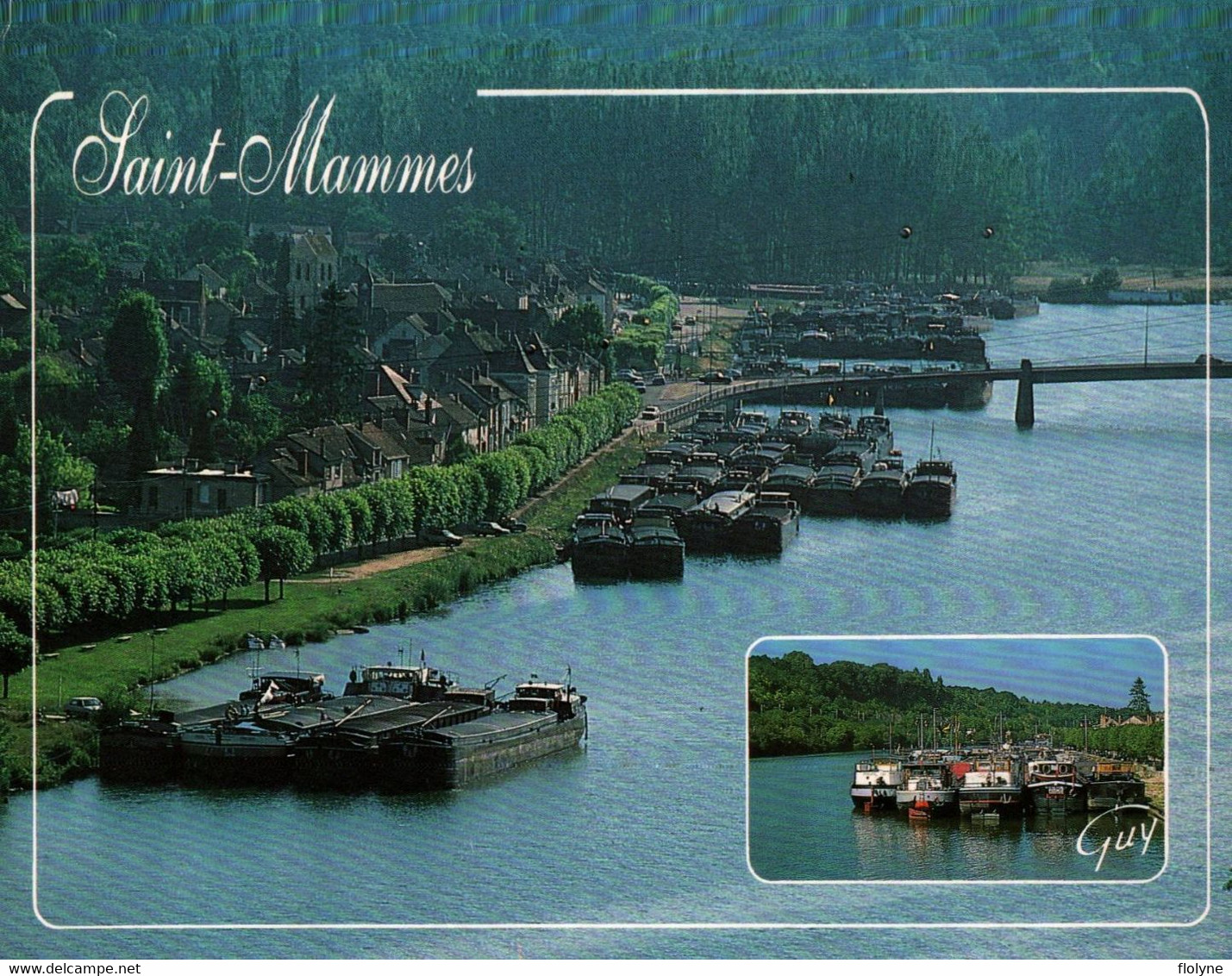 Saint Mammes - Vue Sur La Ville Et Les Péniches - Péniche - Batellerie - Saint Mammes