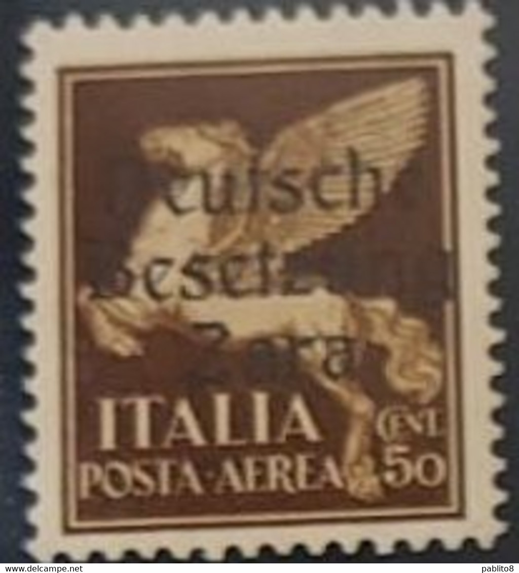 ZARA 1943 SOPRASTAMPATI D'ITALIA III TIPO POSTA AEREA CENT. 50c MNH - Ocu. Alemana: Zara