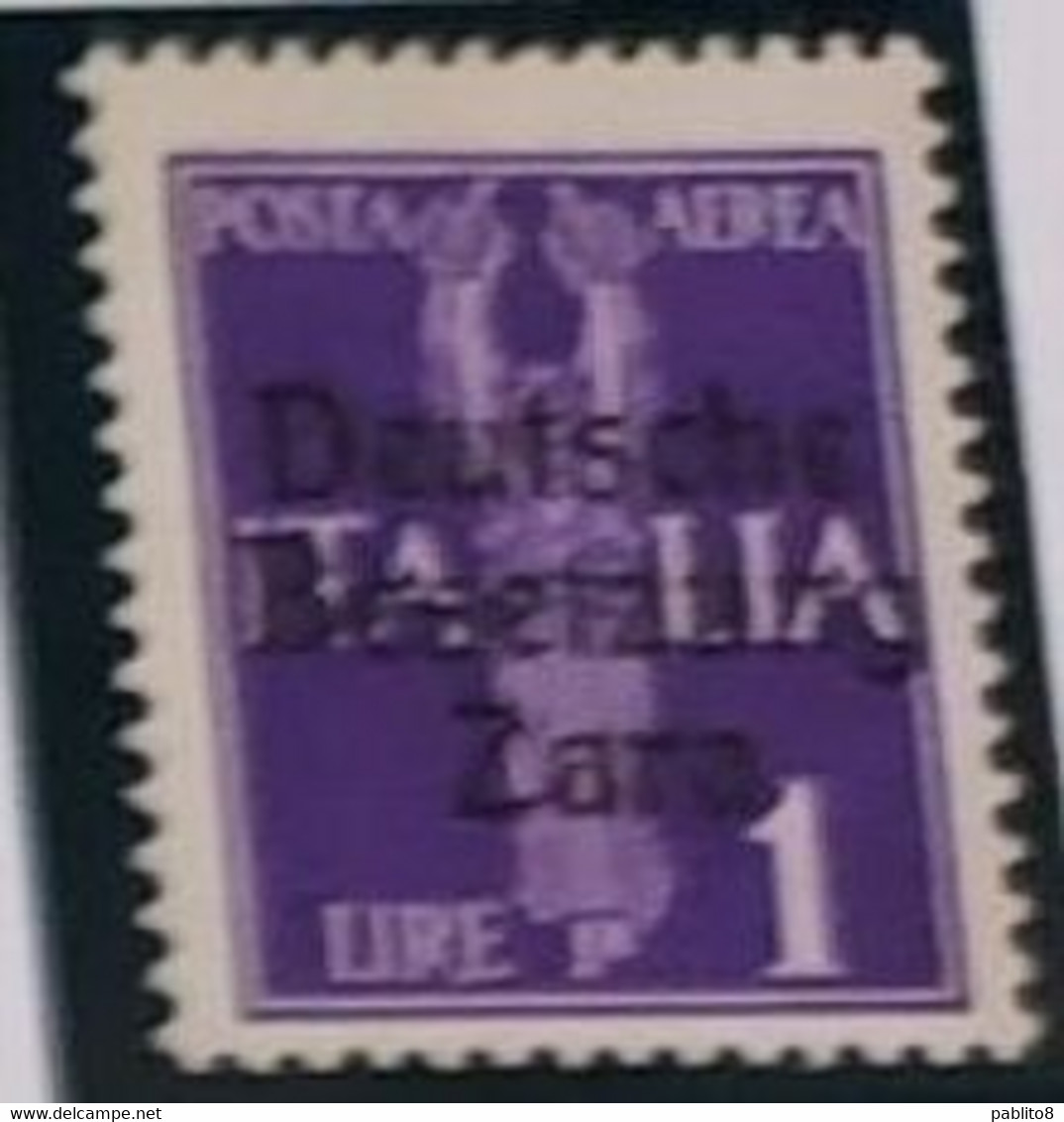 ZARA 1943 SOPRASTAMPATI D'ITALIA III TIPO POSTA AEREA LIRE 1 LIRA MNH - Ocu. Alemana: Zara