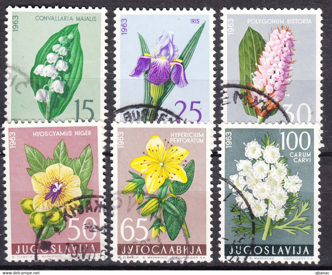 Yugoslavia Republic 1963 Flowers Mi#1034-1039 Used - Used Stamps