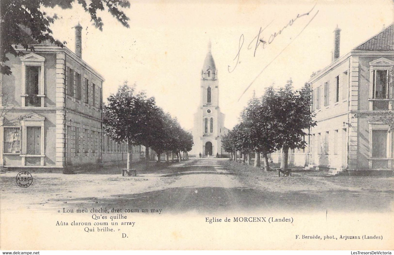 CPA France - Landes - Eglise De Morcenx - F. Bernède Phot. - A. B. & C. Phot. Nancy - Dos Non Divisée - Oblitérée - Morcenx