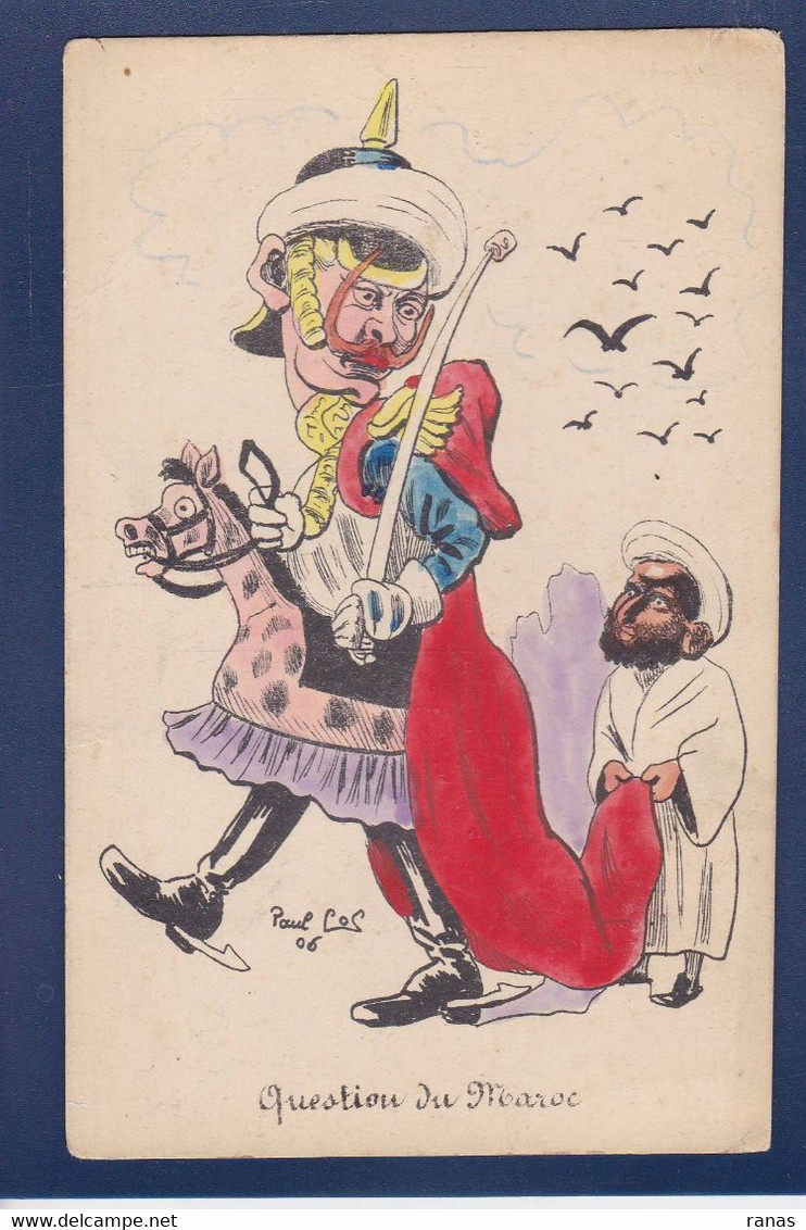 CPA Maroc Caricature Satirique Kaiser Allemagne Non Circulé - Autres & Non Classés