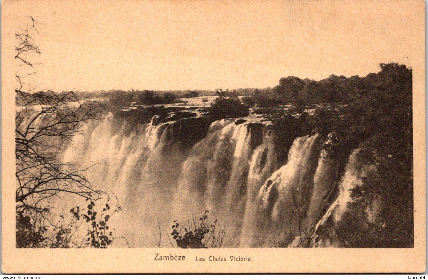 (1 N 9) VERY OLD - B/w - Zambèze - Chute Victoria (border Poing Beetween Zambia & Zimbabwe) Dated 1929 - Douane