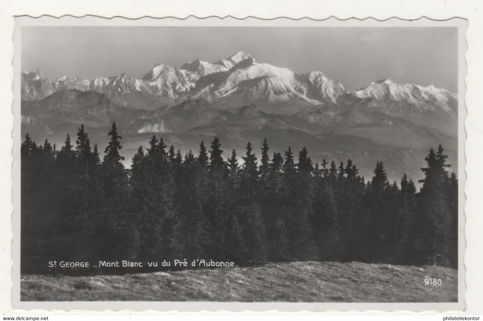 Ansichtskarte St. George Mont Blanc Vu Du Pré D`Àubonne 1941 - Aubonne