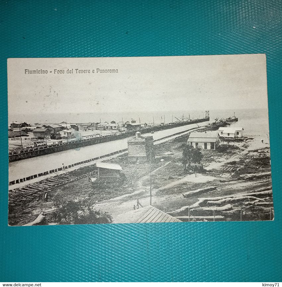 Cartolina Fiumicino - Foce Del Tevere E Panorama. Viaggiata 1926 - Fiumicino