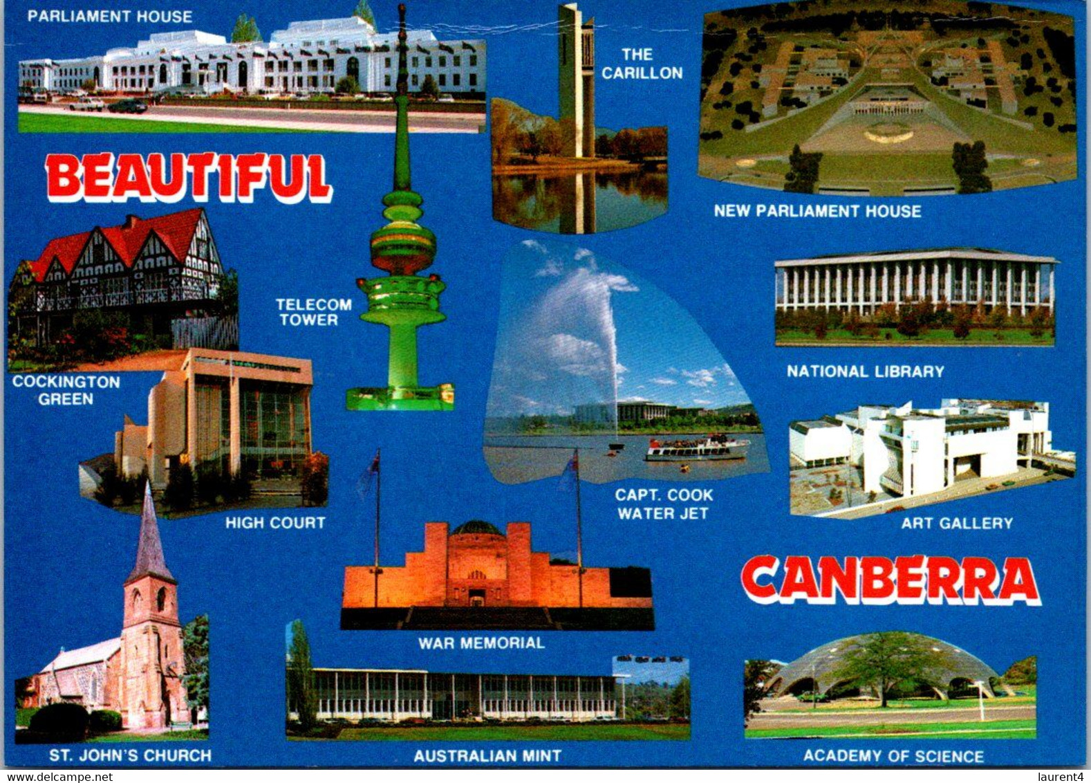 (1 N 10) Austalia - ACT -  Canberra Multiview (2 Postcards = Very Similar) - Canberra (ACT)