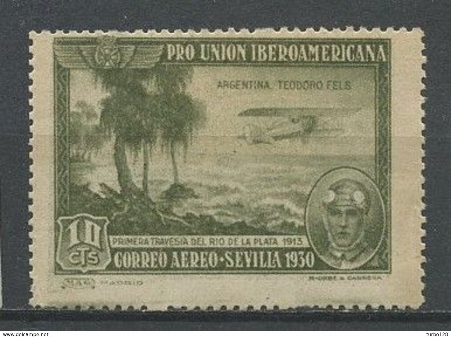 ESPAGNE 1930 PA N° 76 * Neuf MH Charnière TB C 1 € Expo Séville Avions Planes COREO AERO PRO UNION IBERO AMERIC - Nuevos