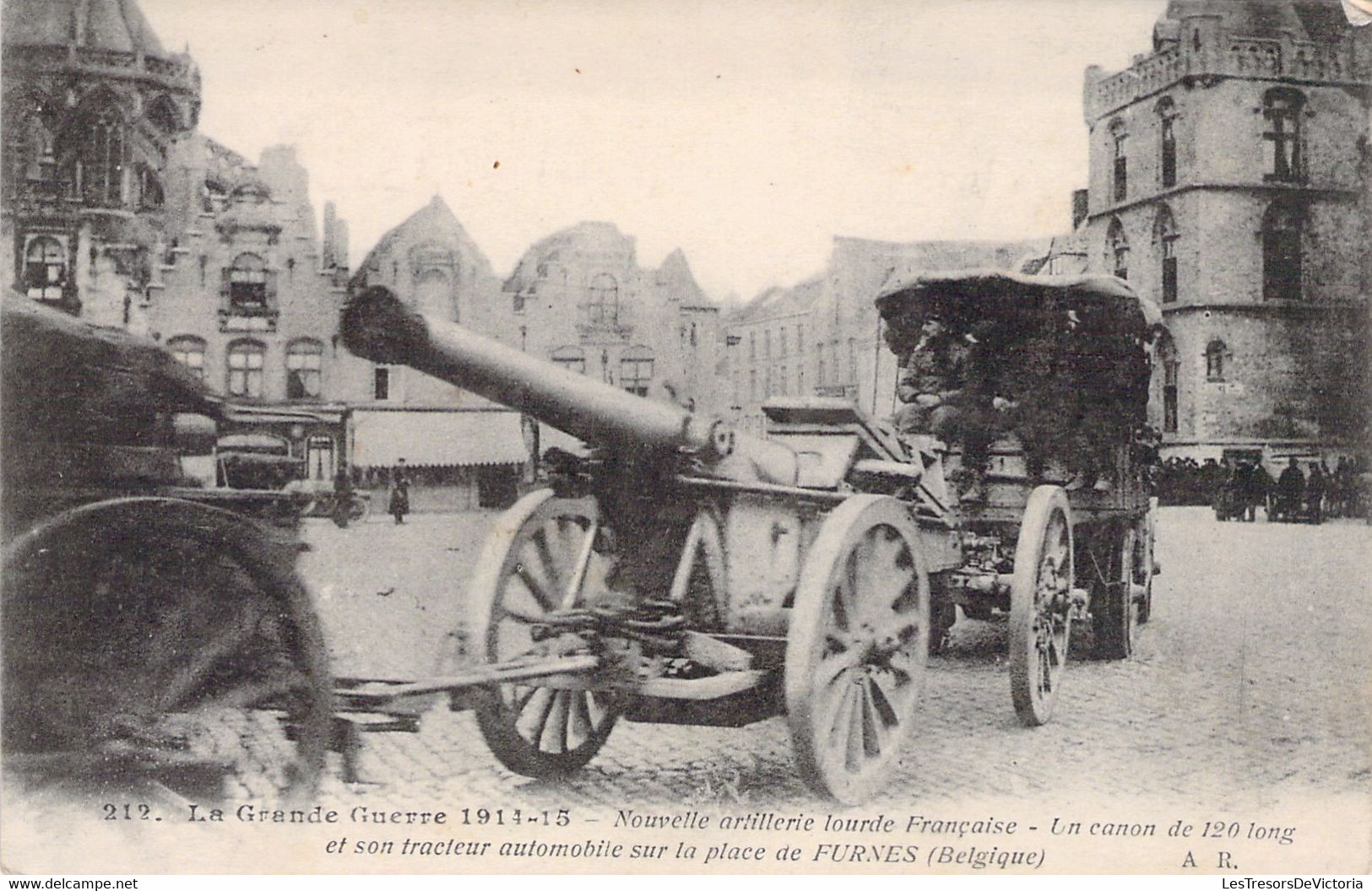 CPA - MILITARIAT - La Guerre 1914 1915 - Nouvelle Artillerie Lourde Française - Le Canon De 120 Long Et Son Tracteur - Matériel