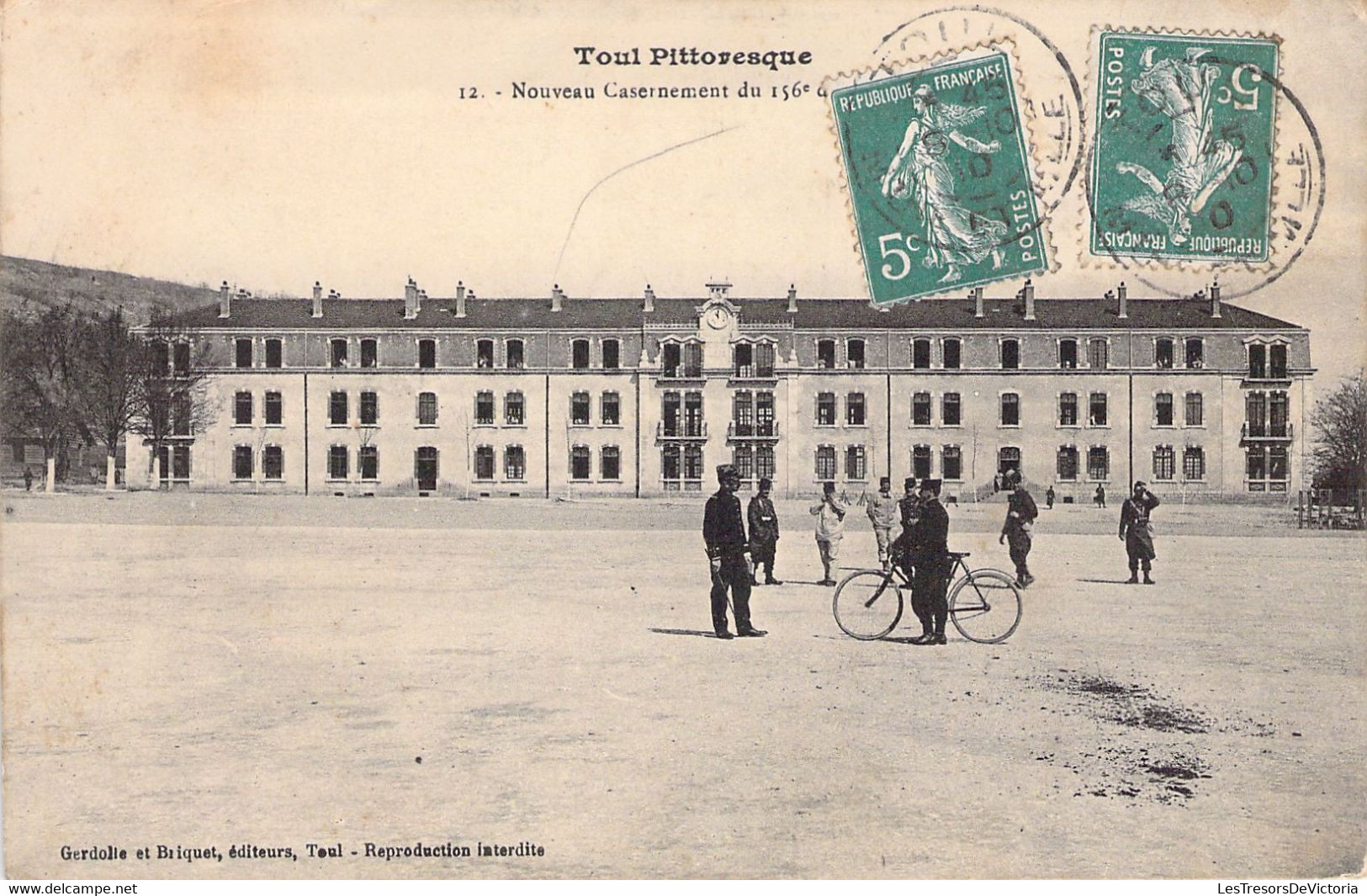 CPA - MILITARIAT - TOUL Pittoresque - Nouveau Casernement Du 156è - Animée - Kasernen