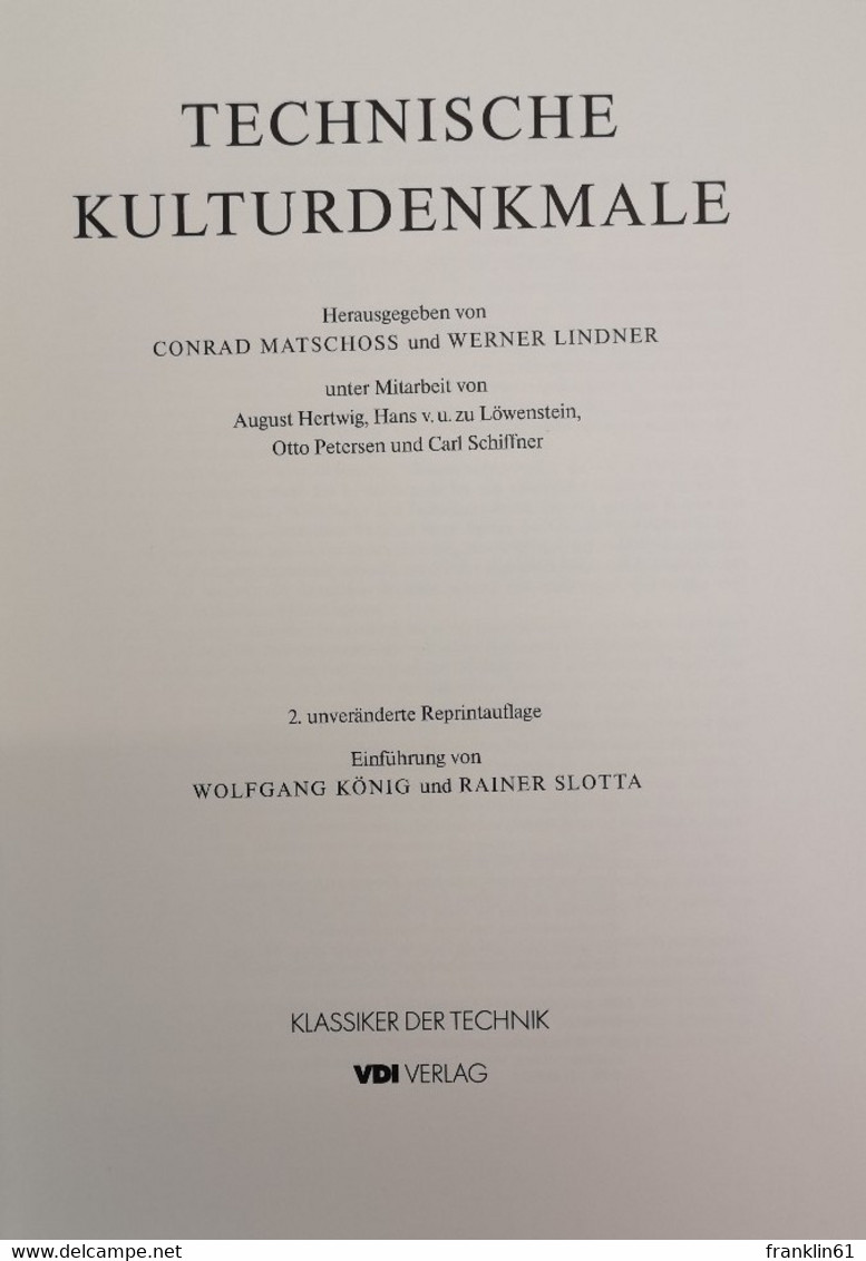 Technische Kulturdenkmale. - Técnico