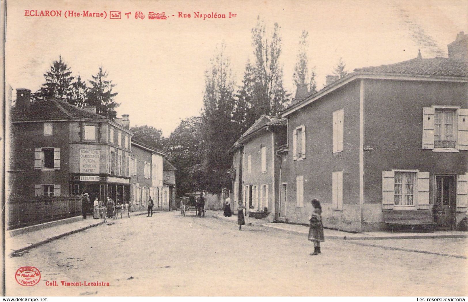 CPA - FRANCE - 52 - ECLARON - Rue Napoléon Ier - Collect Vincent LECOINTRE - Animée - Eclaron Braucourt Sainte Liviere