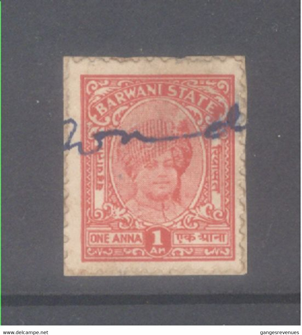 BARWANI  State  1A  Revenue Type 24  # 35536 D Inde India Fiscaux Fiscal Revenue - Barwani