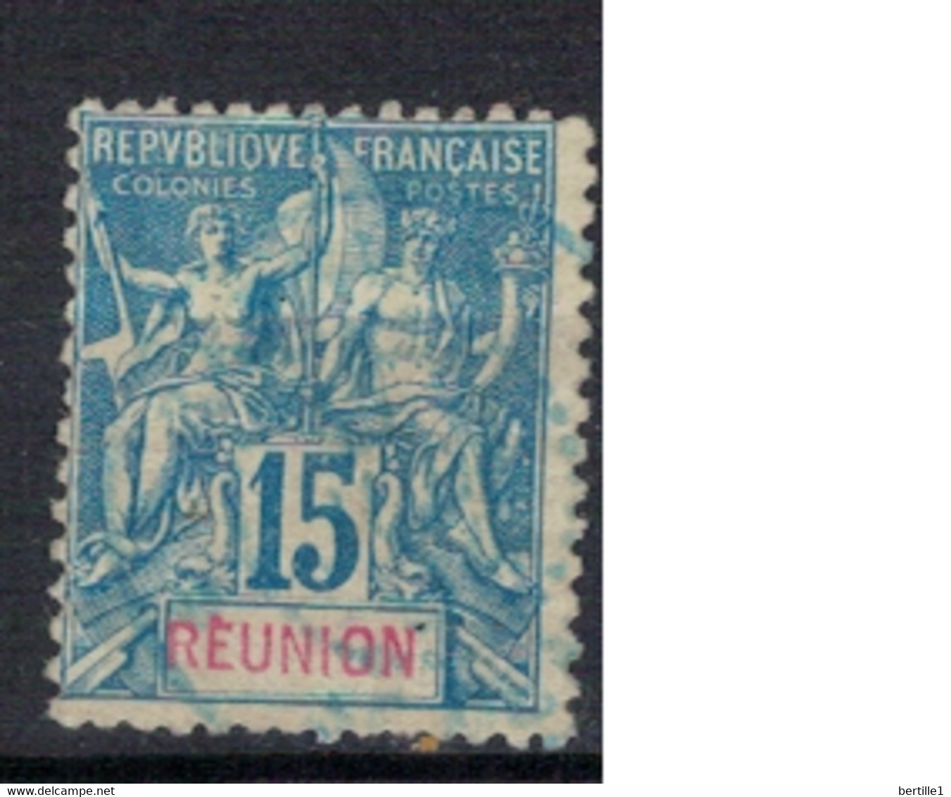 REUNION    N°  YVERT  37 OBLITERE     ( OB    01/ 62 ) - Oblitérés