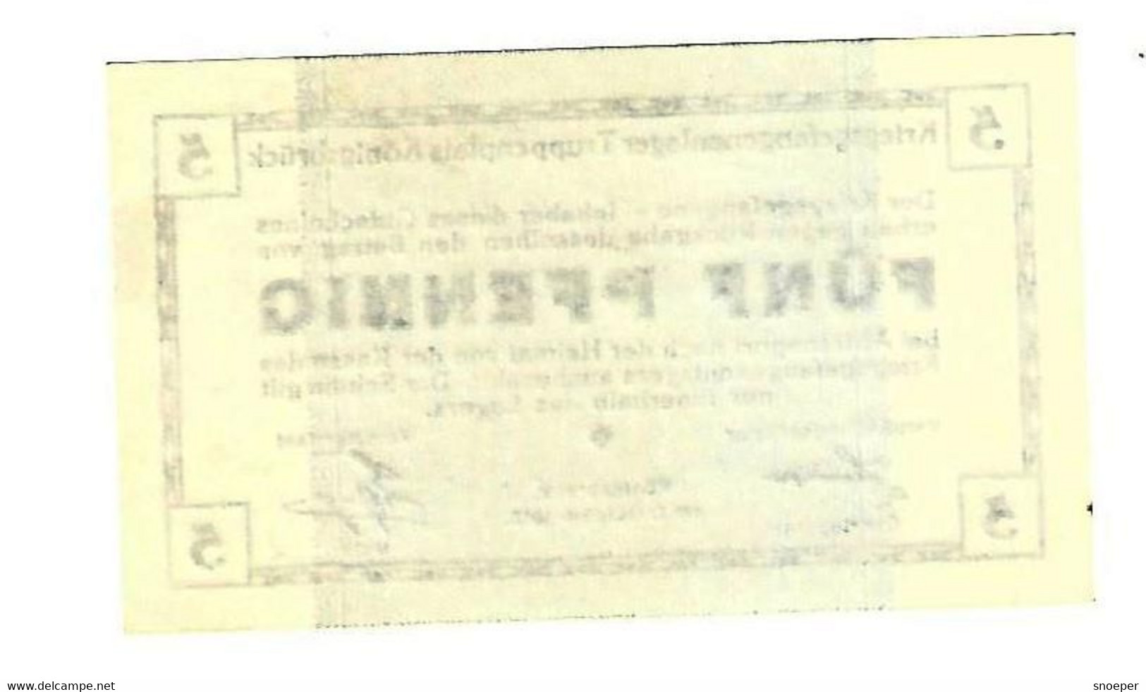 *germany Kriegs Gefangenen Lager Konigsbruck 5 Pfennig  05.03 - Other & Unclassified