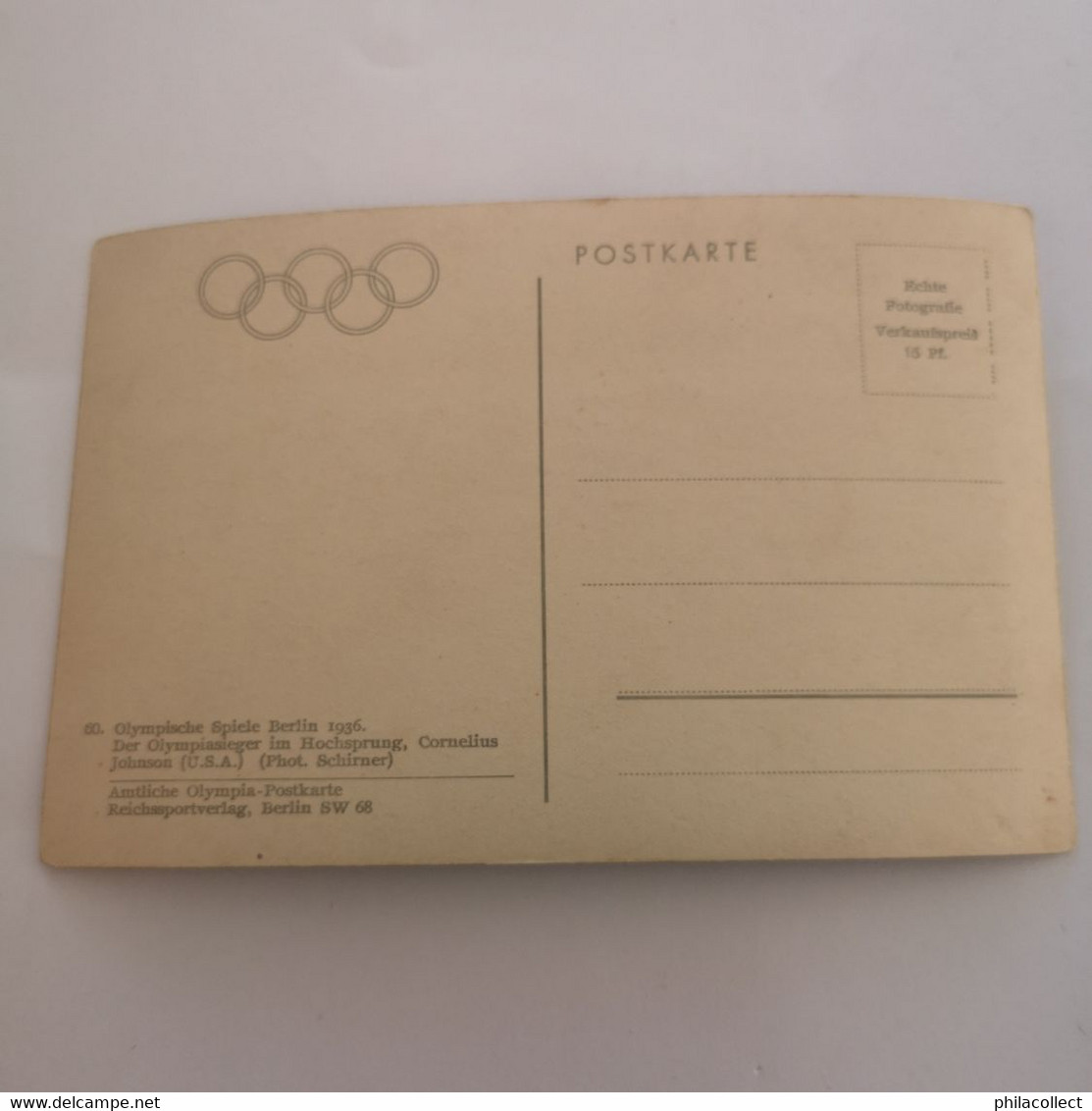 Olympics - Jeux Olympiques 1936 Berlin  // Cornelius Johnson  19?? - Olympische Spelen