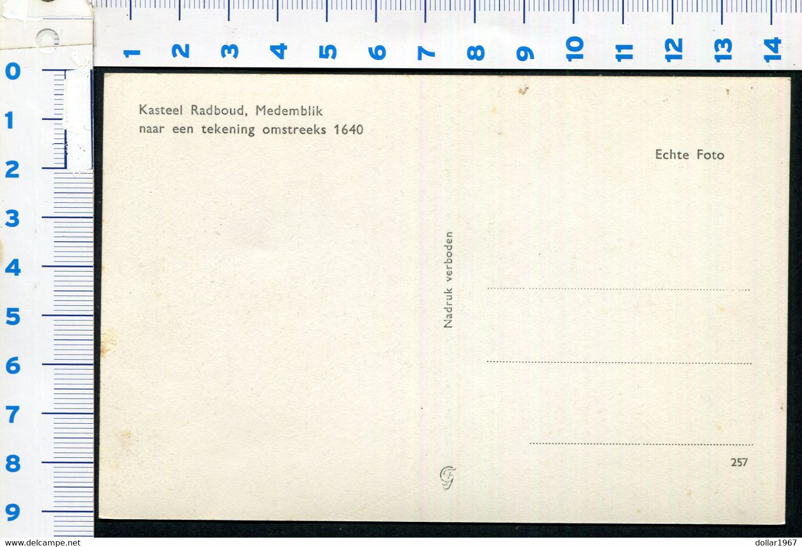 Kasteel Radboud , Medemblik Naar Tekening Omst. 1640. - Not  USED 2 Scans For Condition.(Originalscan !!) - Medemblik