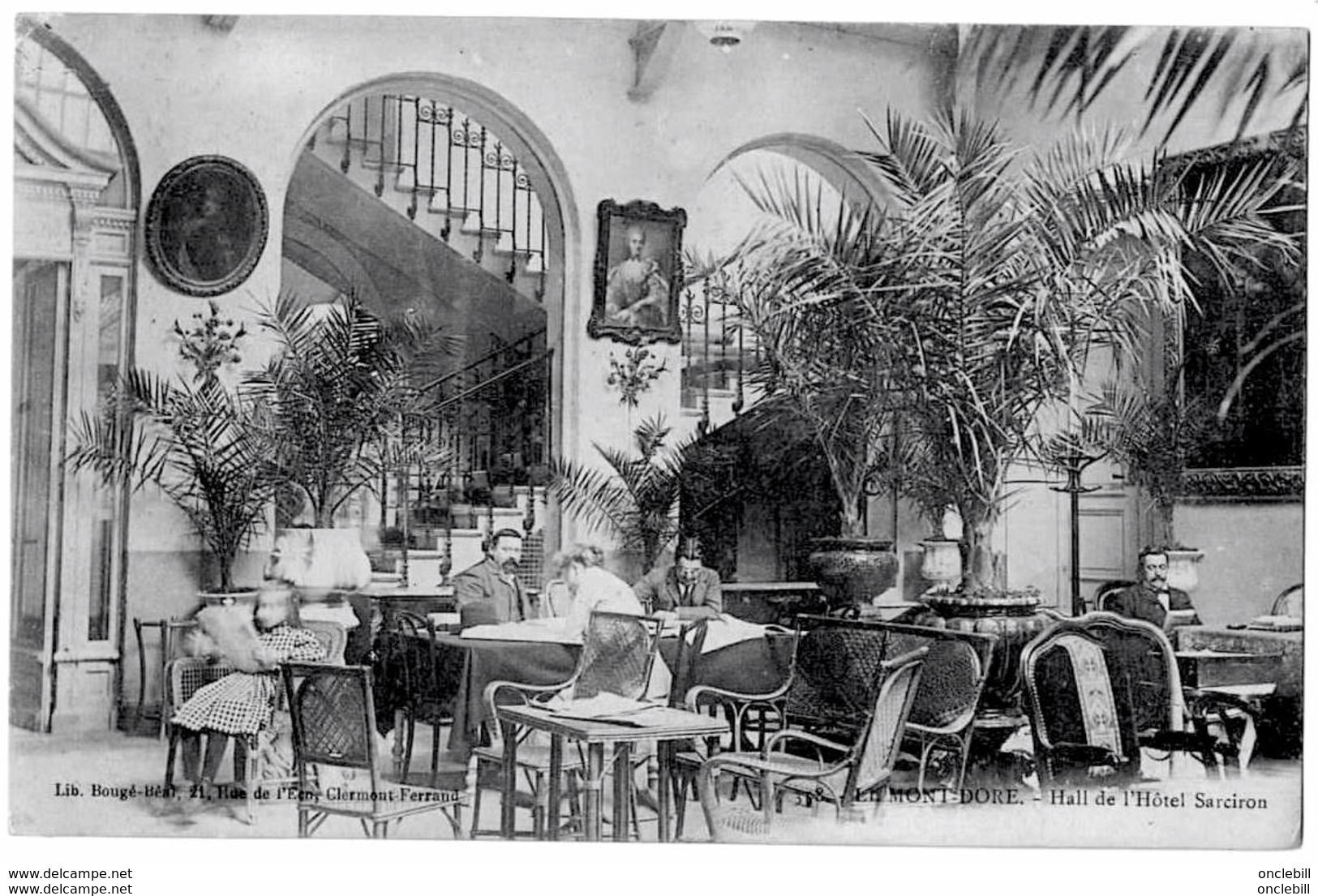 Le Mont Dore Puy De Dome 2 CPA Intérieur Hotel Sarciron 1910 état Superbe - Restaurants
