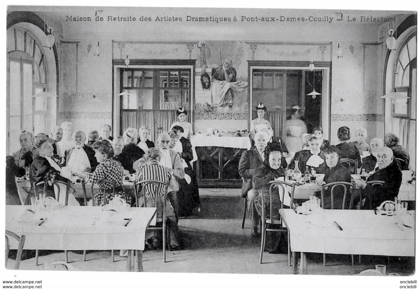 Couilly Pont Aux Dames Seine Et Marne  Intérieur Restaurant Artistes Dramatiques 1910 état Superbe - Restaurants